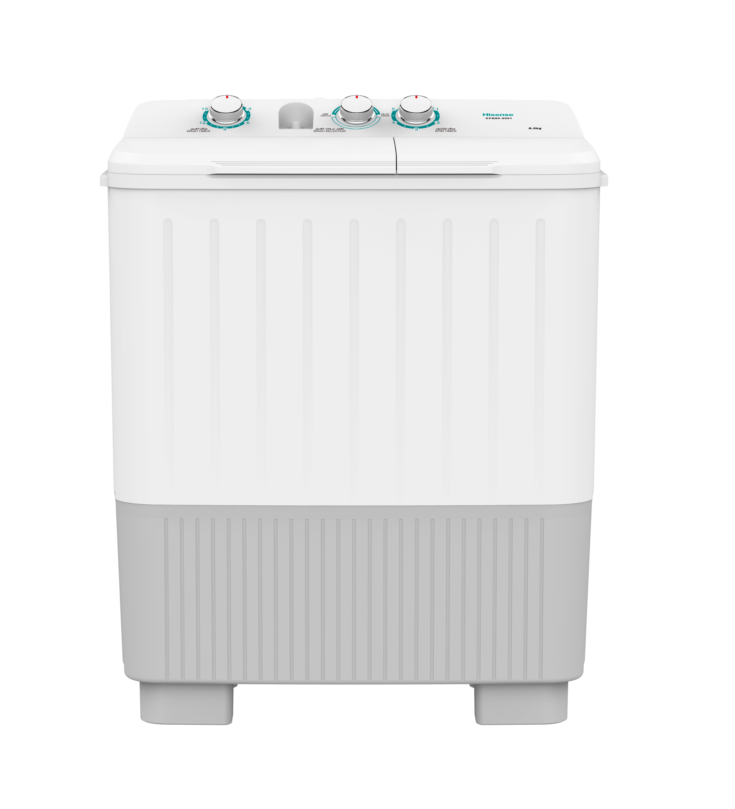 XP80-5001-白色盖板-灰色机座-16A镀铬旋钮-正面-无投影